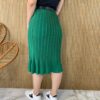 fernandaramosstore com br saia midi plissada verde elastico na cintura 5