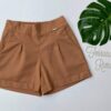 Short Feminino Viscolinho Caramelo Fernanda Ramos Store