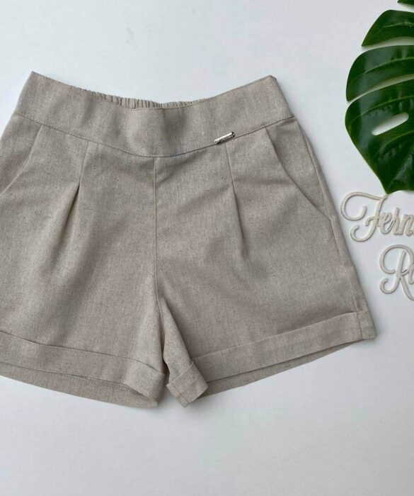 Short Feminino Viscolinho Cru Fernanda Ramos Store