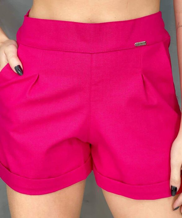 fernandaramosstore_com_br- Short Feminino Viscolinho Pink Fernanda Ramos Store