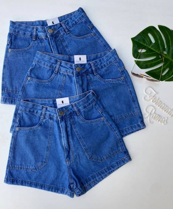 Short Jeans Colors - Finezzi loja - Moda feminia