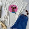 T-shirt Manga Curta Plus Size com Estampa Off White - Fernanda Ramos Store