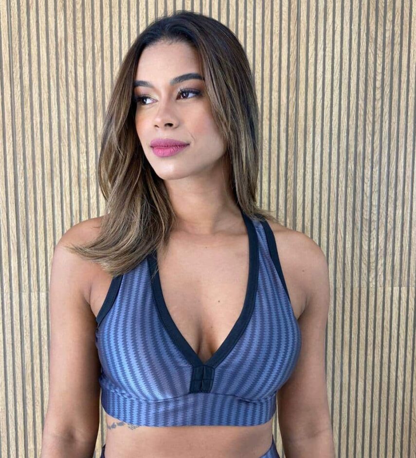 Top Cropped com Bojo Academia Cinza - Fernanda Ramos Store