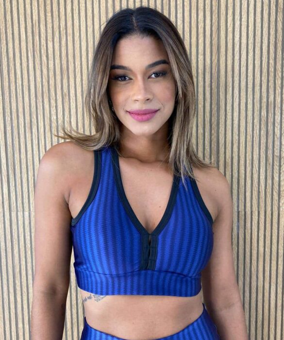 Top Cropped com Bojo Academia Azul - Fernanda Ramos Store