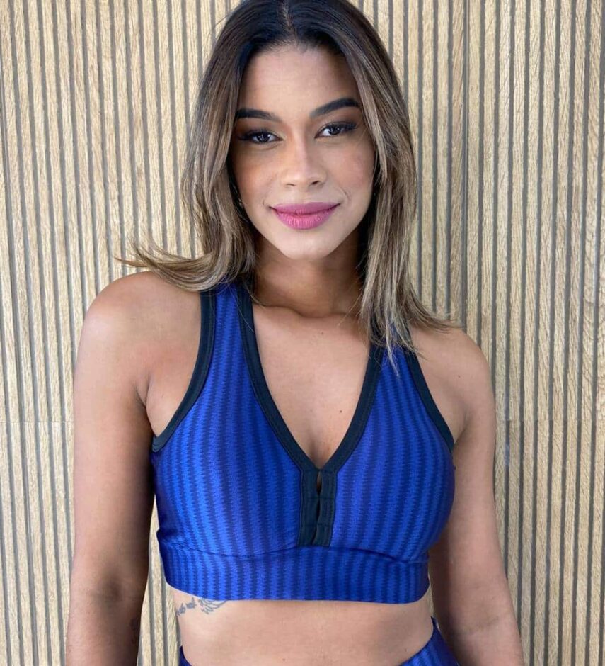 Top Cropped com Bojo Academia Azul - Fernanda Ramos Store