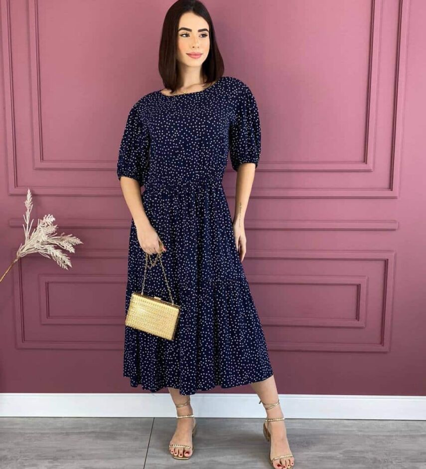 fernandaramosstore com br vestido feminino midi sem bojo poa azul marinho 2