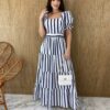 fernandaramosstore com br vestido longo sem bojo manga bufante branco e azul marinho