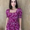 fernandaramosstore com br vestido longo sem bojo manga bufante estampa vinho 1