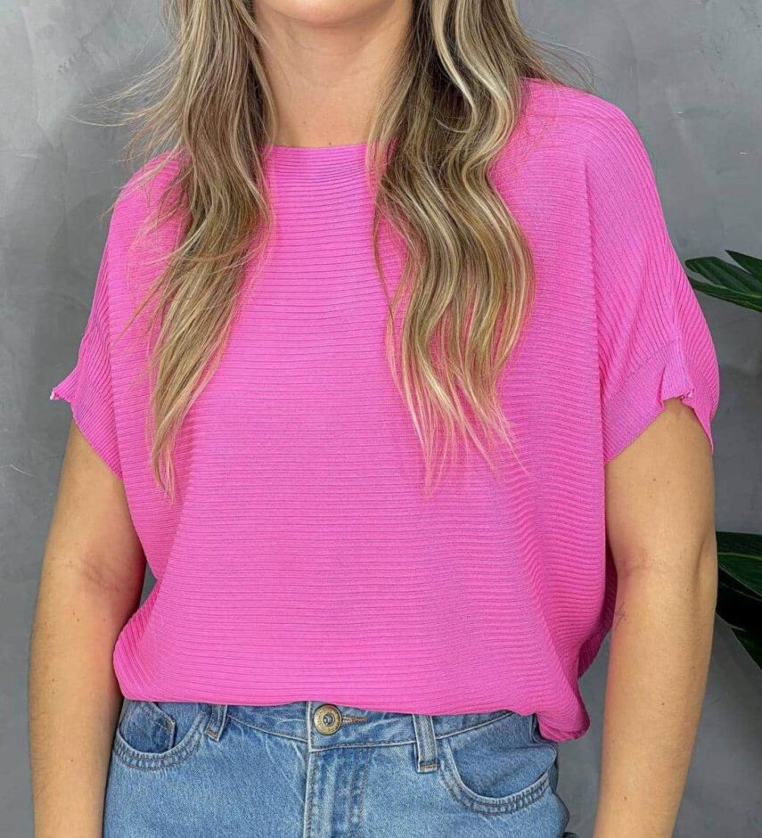 Blusa Feminina Manga Curta Fernanda Rosa - Fernanda Ramos Store
