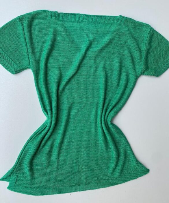 fernandaramosstore com br blusa feminina manga curta tricot com bolso verde