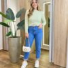Blusa Manga Longa Feminina Tricot Alice Verde - Fernanda Ramos Store