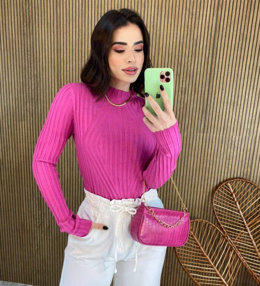 Blusa Manga Longa Feminina Tricot Ana Rosa 2069 Fernanda Ramos Store