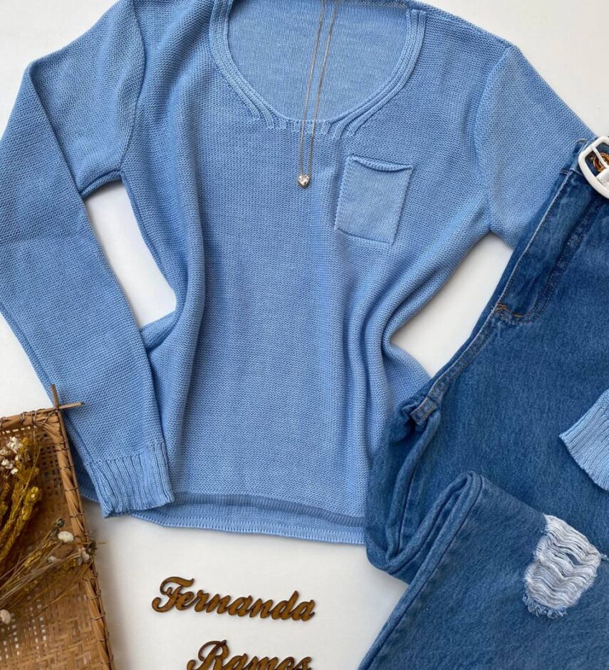 fernandaramosstore com br blusa manga longa feminina tricot bolsinho azul 1