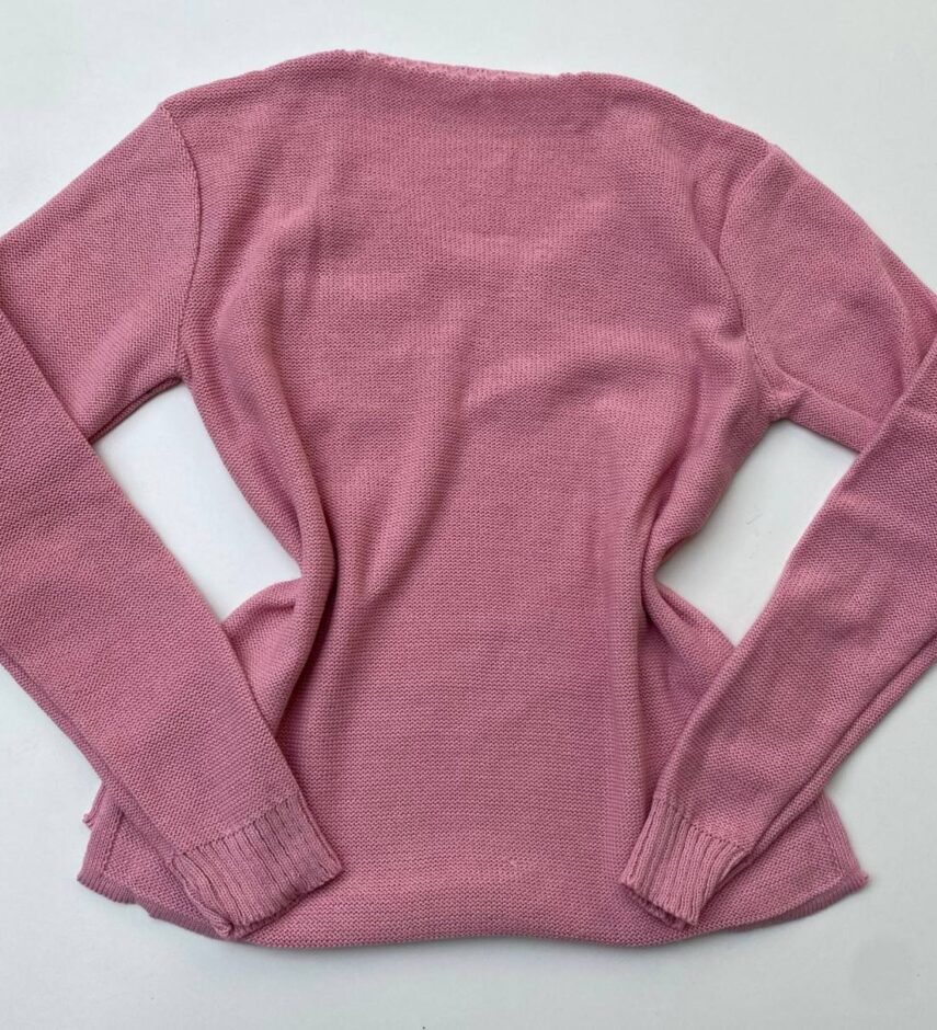 fernandaramosstore com br blusa manga longa feminina tricot bolsinho rosa 2
