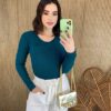 fernandaramosstore com br blusa manga longa feminina tricot bolsinho verde 3