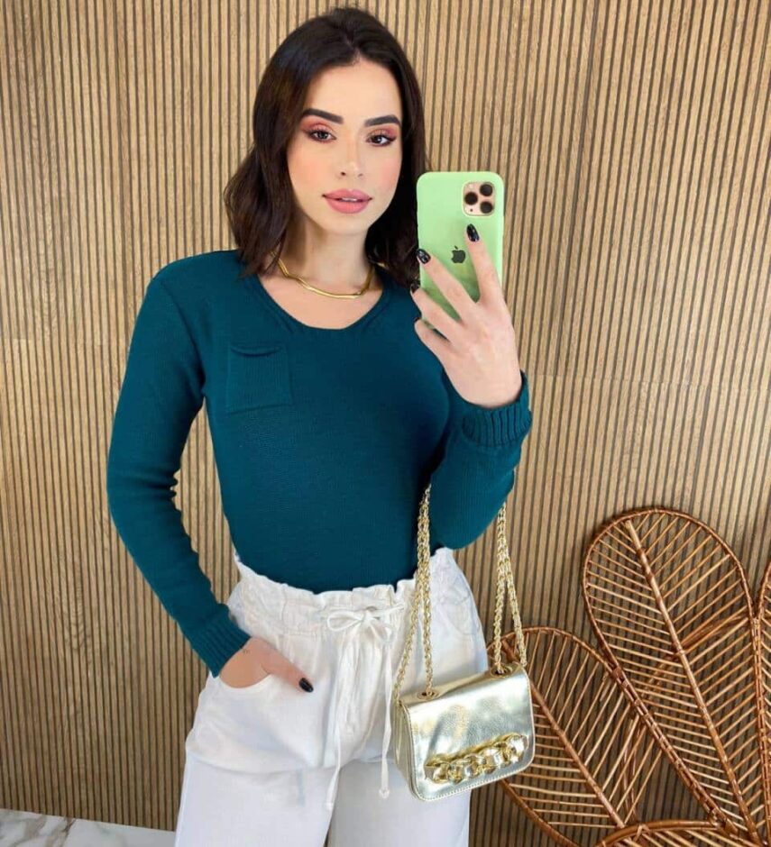 fernandaramosstore com br blusa manga longa feminina tricot bolsinho verde 3