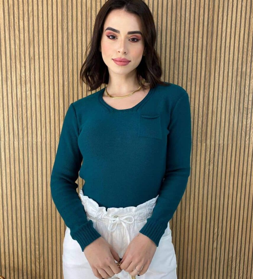 fernandaramosstore com br blusa manga longa feminina tricot bolsinho verde 6