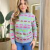 Blusa Manga Longa Feminina Tricot Corações Cinza - Fernanda Ramos Store