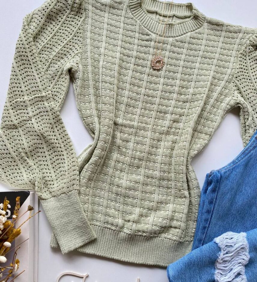 fernandaramosstore com br blusa manga longa feminina tricot detalhe manga verde 1