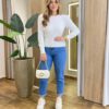 Blusa Manga Longa Feminina Tricot Jade Off White - Fernanda Ramos Store