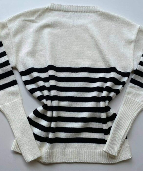 fernandaramosstore com br blusa manga longa feminina tricot listrada branco e preto 2