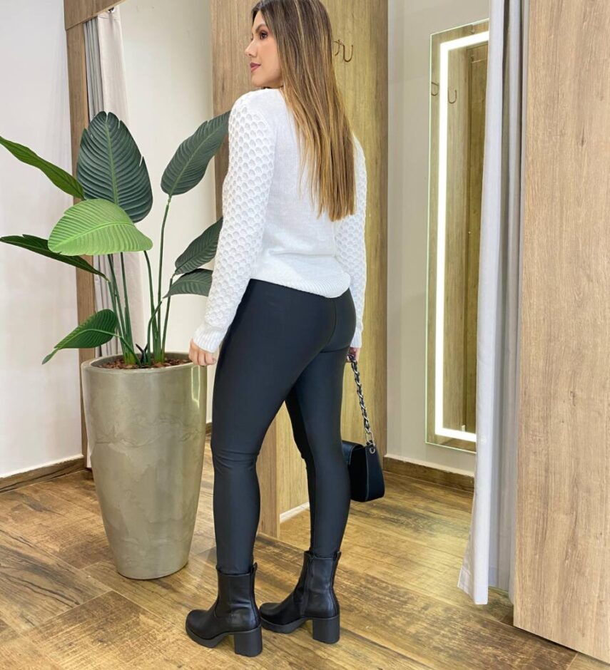 Blusa Manga Longa Feminina Tricot Luna Branca - Fernanda Ramos Store