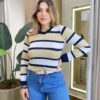 Blusa Manga Longa Feminina Tricot Malu Listrada - Fernanda Ramos Store