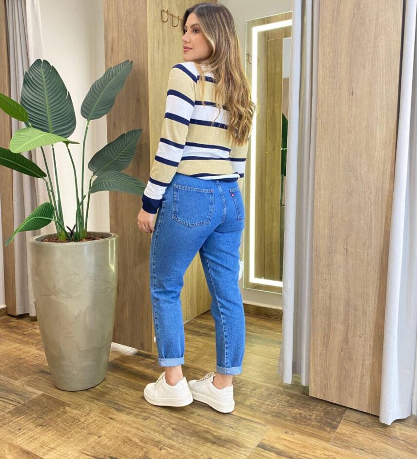 Blusa Manga Longa Feminina Tricot Malu Listrada - Fernanda Ramos Store