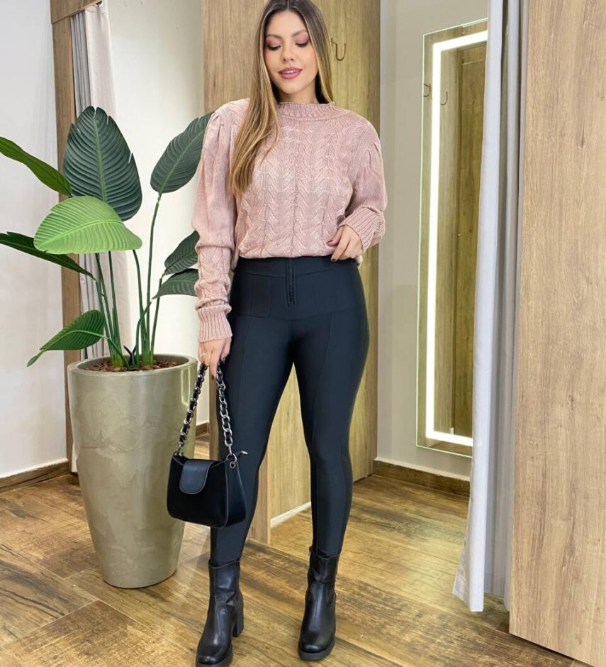 Blusa Manga Longa Feminina Tricot Zoe Rose - Fernanda Ramos Store
