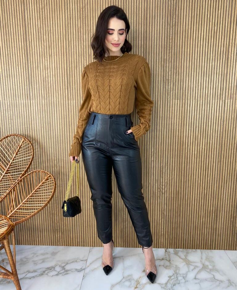 Blusa Manga Longa Feminina Tricot Zoe Terra - Fernanda Ramos Store