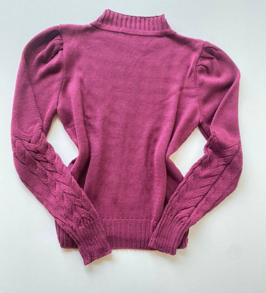 Blusa Manga Longa Feminina Tricot Zoe Vinho - Fernanda Ramos Store
