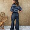 Calça Feminina Couro Eco Pantalona Preta - Fernanda Ramos Store