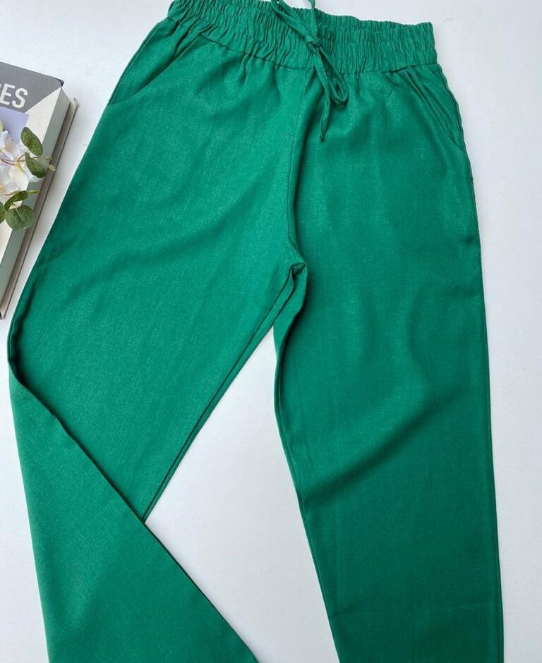 Calça Jogger Feminina Viscolinho Verde Bandeira - Fernanda Ramos Store