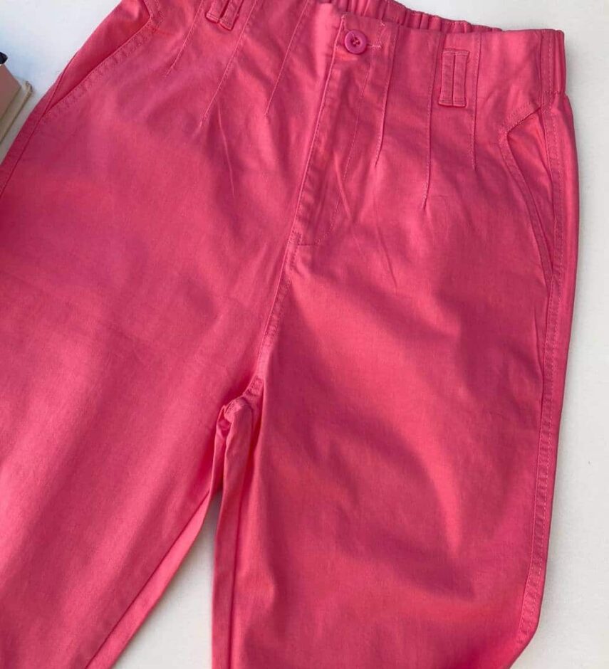 Calça Le Feminina Sarja com Bolsos Rosa - Fernanda Ramos Store