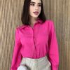 fernandaramosstore com br camisa feminina manga longa botoes dourados pink 3