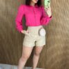 fernandaramosstore com br camisa feminina manga longa botoes dourados pink 4