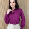 fernandaramosstore com br camisa feminina manga longa botoes dourados roxa 1