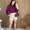 fernandaramosstore com br camisa feminina manga longa botoes dourados roxa 3