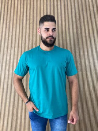 Camiseta Masculina Ogochi Básica Slim Verde 5424 - Fernanda Ramos Store