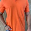 Camiseta Polo Essencial Slim Ogochi Laranja 1461 - Fernanda Ramos Store