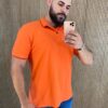 Camiseta Polo Essencial Slim Ogochi Laranja 1461 - Fernanda Ramos Store