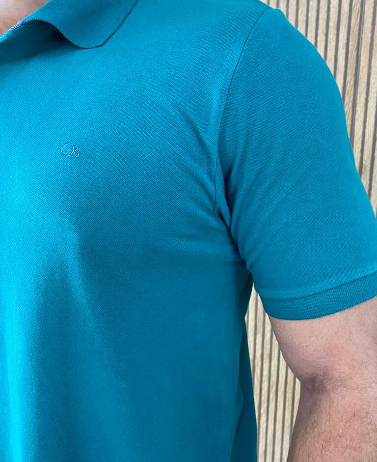 Camiseta Polo Essencial Slim Ogochi Verde 5413 - Fernanda Ramos Store