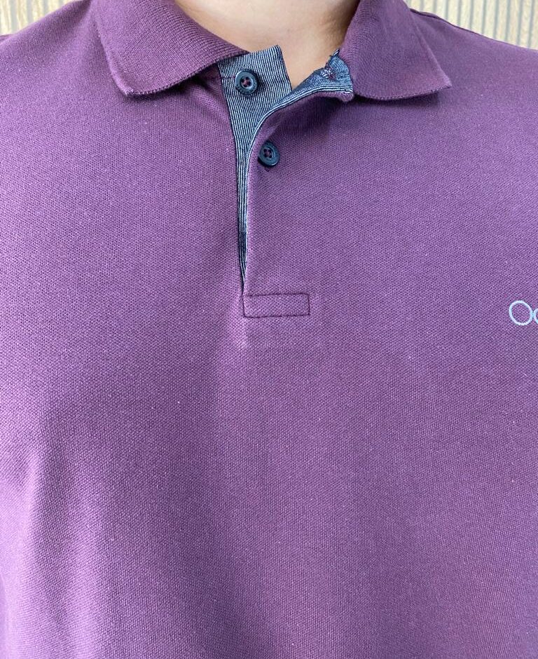 Camiseta Polo Essencial Slim Ogochi Vinho 1718 - Fernanda Ramos Store