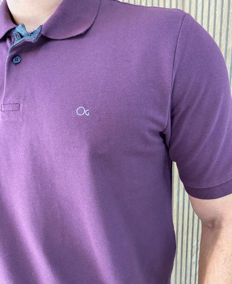 Camiseta Polo Essencial Slim Ogochi Vinho 1718 - Fernanda Ramos Store