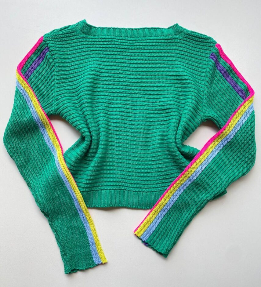 Cropped Feminino Manga Longa Tricot Helena Verde - Fernanda Ramos Store