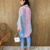 fernandaramosstore com br poncho femininino tricot azul e rosa 3