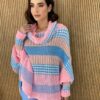 fernandaramosstore com br poncho femininino tricot azul e rosa 4