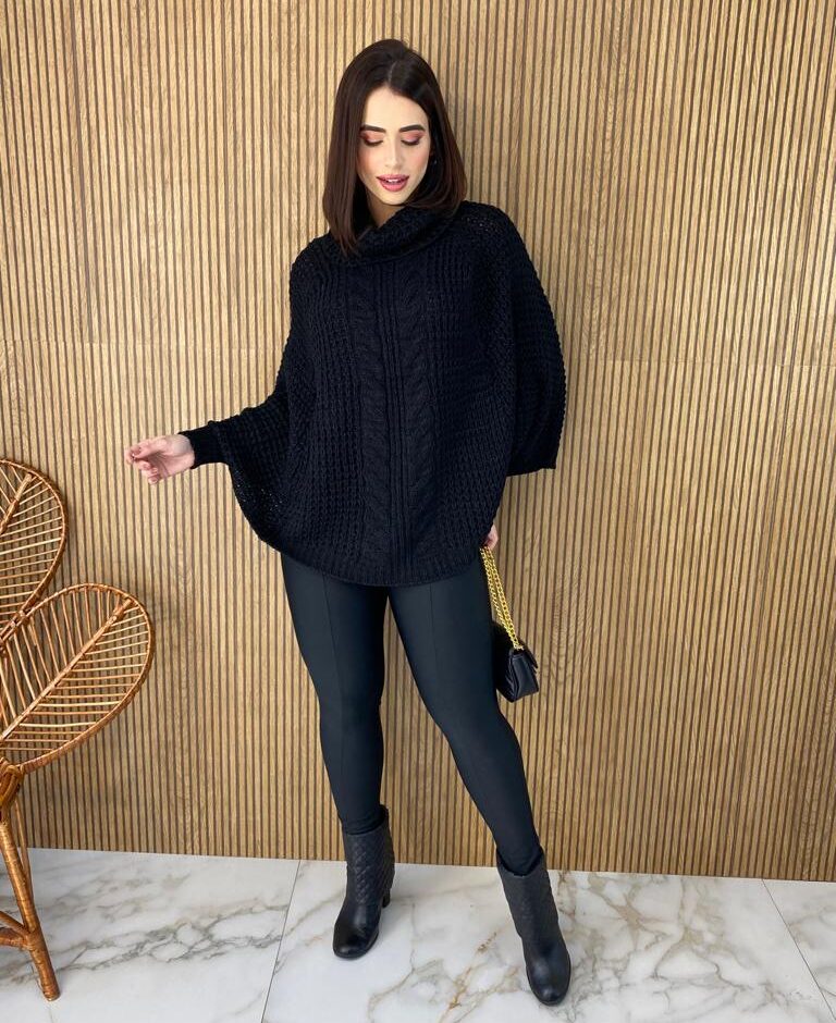 fernandaramosstore com br poncho feminino tricot ayla preto 5