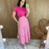 fernandaramosstore com br saia midi com camadas bia xadrez rosa 6