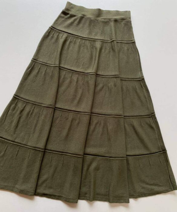 fernandaramosstore com br saia midi feminina tricot elis verde militar 1